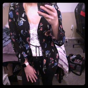 Gordman’s Bell Sleeve Front Tie Floral Blouse